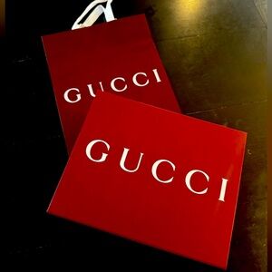 Brand new — mint condition — Gucci purse box and shopping bag